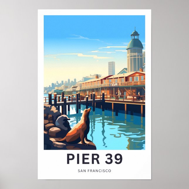 Poster Pier 39 Viagem de São Francisco (Frente)