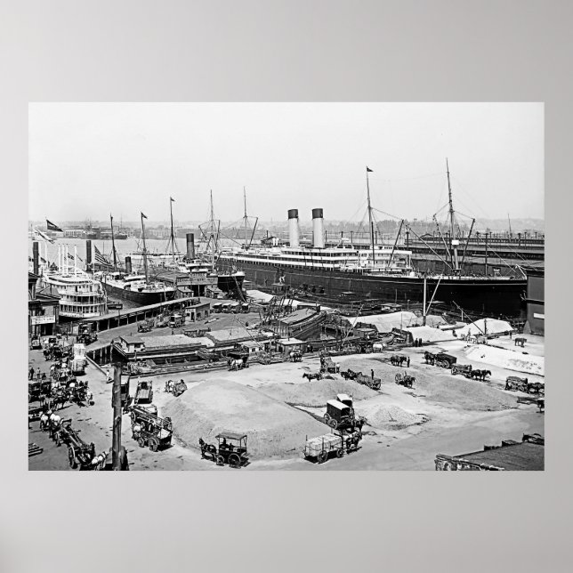 Pôster Pier da White Star Line (Frente)