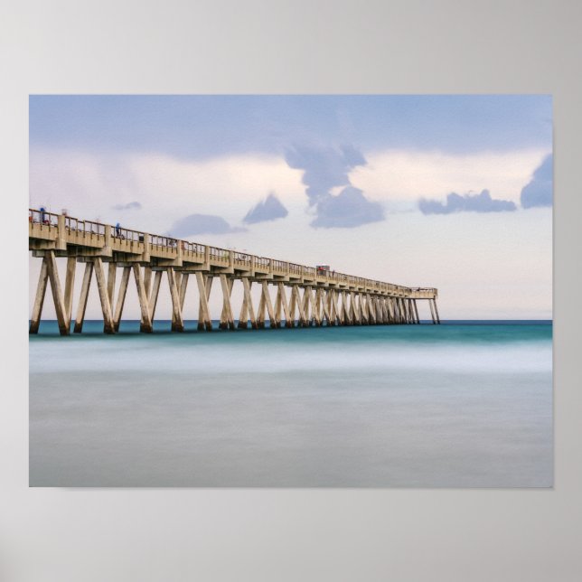 Poster Pier de Pesca Navarre Beach (Frente)