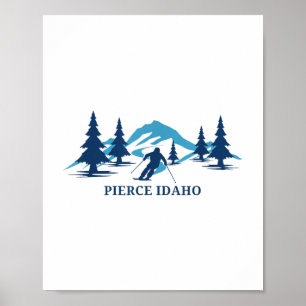 Poster Pierce Idaho Ski Resort Skiier _1