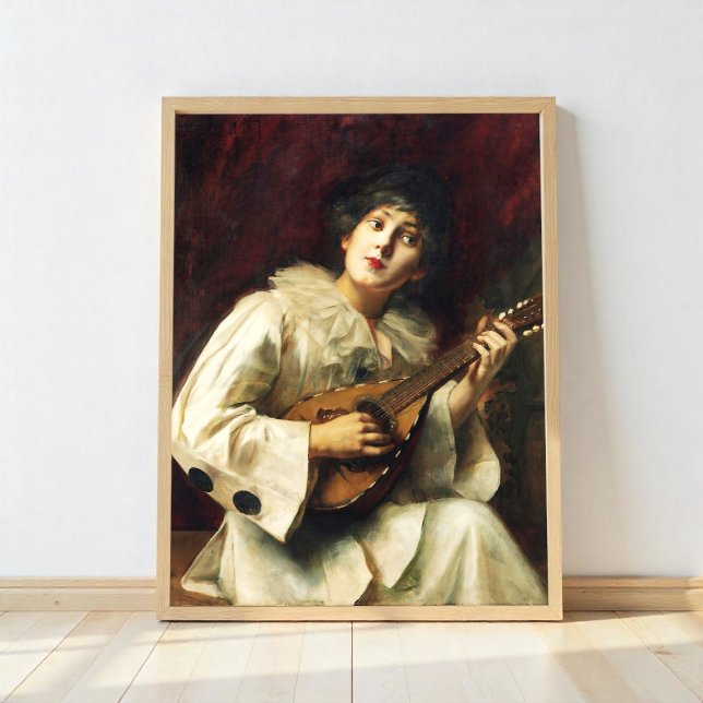 Poster Pierette Playing The Lute,  (Criador carregado)
