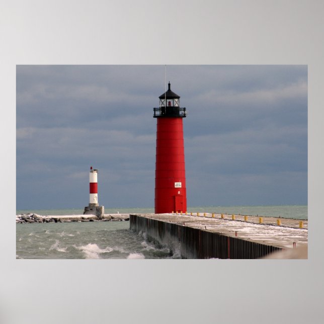 Poster Pierhead Lighthouse, Kenosha, Wisconsin (Frente)