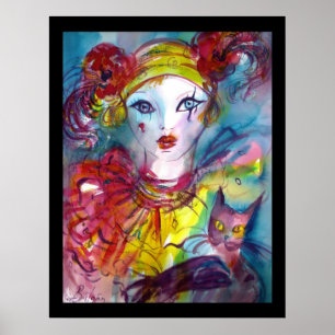 Pôster PIERO COM Máscaras Mascarada de CAT / Veneziano