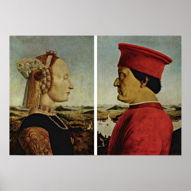 Poster Piero della Francesca - Diptych (Frente)