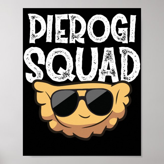 Poster Pierogi Squad Polonês Comida Funny (Frente)