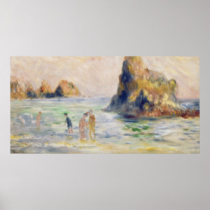 Poster Pierre A Renoir   Baía de Moulin Huet, Guernsey