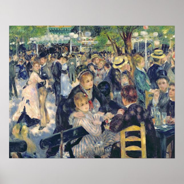 Pôster Pierre A Renoir | Bola no Moulin de la Galette (Frente)