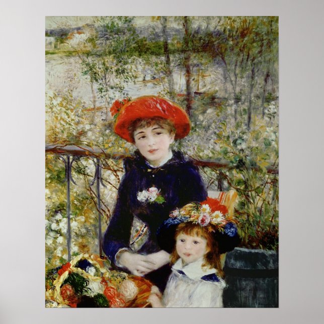 Pôster Pierre A Renoir | Duas Irmãs, ou No Terrace (Frente)