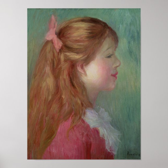 Pôster Pierre A Renoir | Menina de Cabelo Longo (Frente)