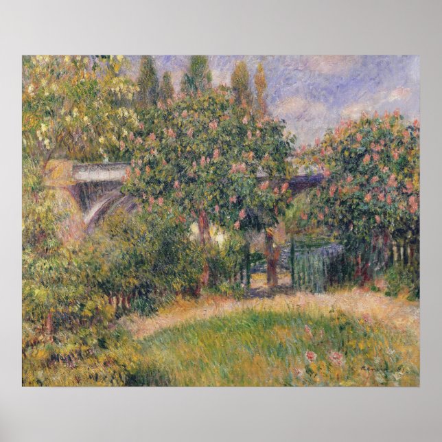 Poster Pierre A Renoir | Ponte ferroviária em Chatou (Frente)