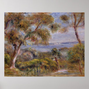 Pôster Pierre A Renoir The Sea at Cagnes