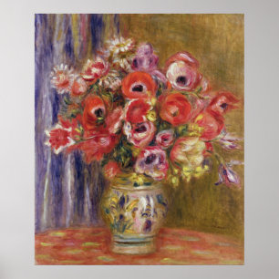 Poster Pierre A Renoir   Vase das tulipas e das anêmonas