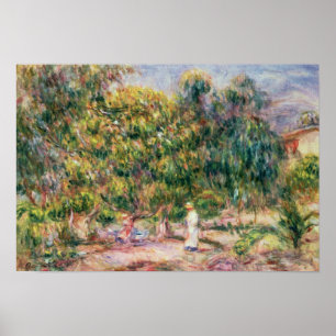 Poster Pierre A Renoir   Woman in Garden of Les Colettes