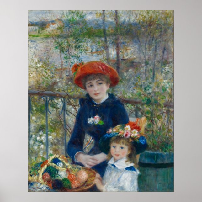 Pôster Pierre-Auguste Renoir - Duas Irmãs (Frente)
