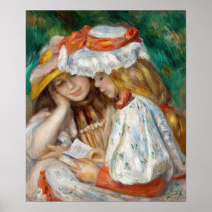 Poster Pierre-Auguste Renoir - Leitura De Duas Raparigas