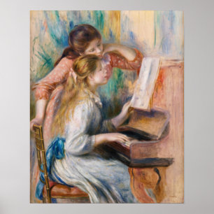 Poster Pierre Auguste Renoir - Meninas ao Piano