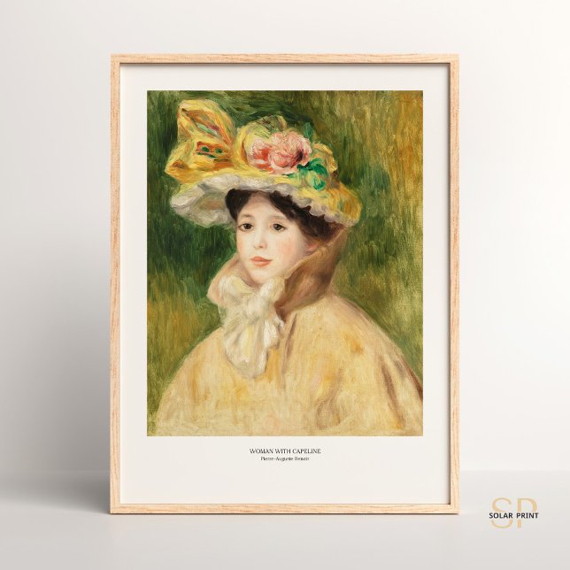 Poster Pierre-Auguste Renoir Mulher com Capeline Art (Criador carregado)