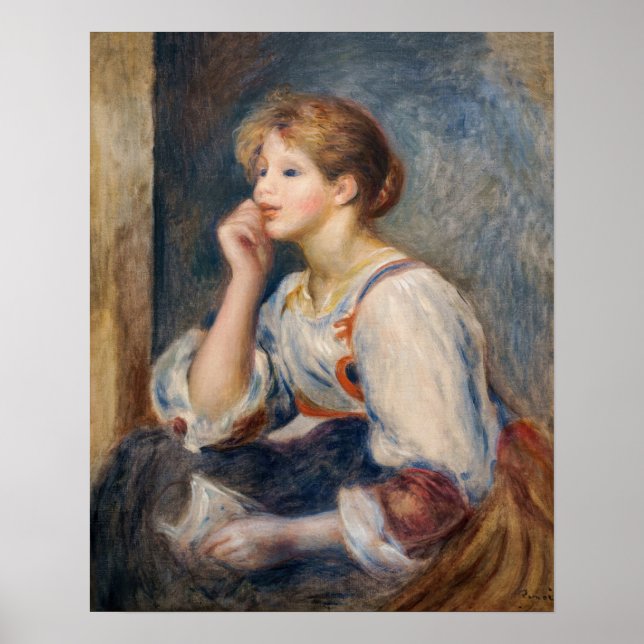 Poster Pierre-Auguste Renoir - Mulher com uma Carta (Frente)