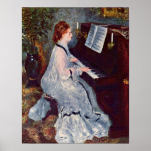 Pôster Pierre-Auguste Renoir - Mulher no Piano