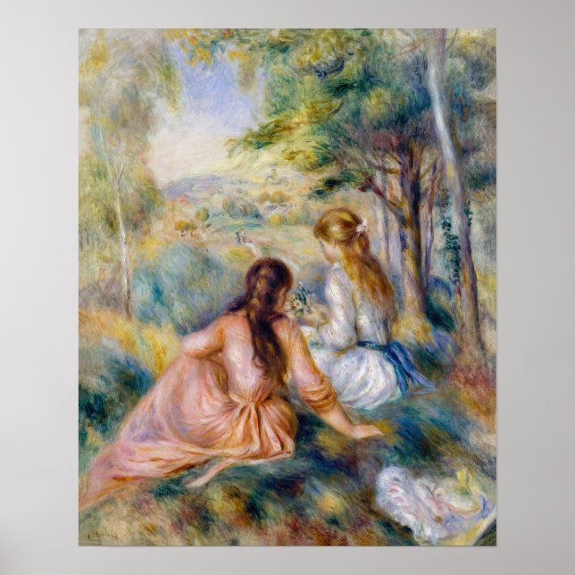 Poster Pierre-Auguste Renoir - No Prado (Frente)