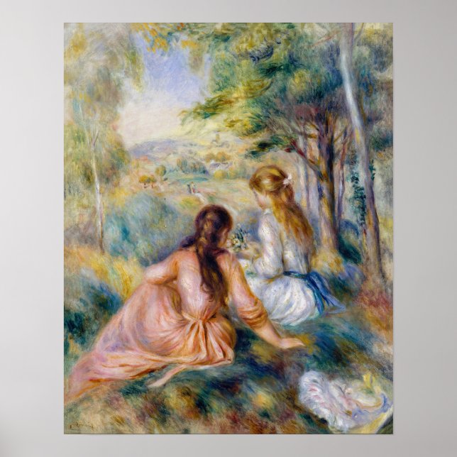 Poster Pierre-Auguste Renoir - No Prado (Frente)