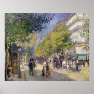 Poster Pierre-Auguste Renoir - Paris, Grandes Boulevards