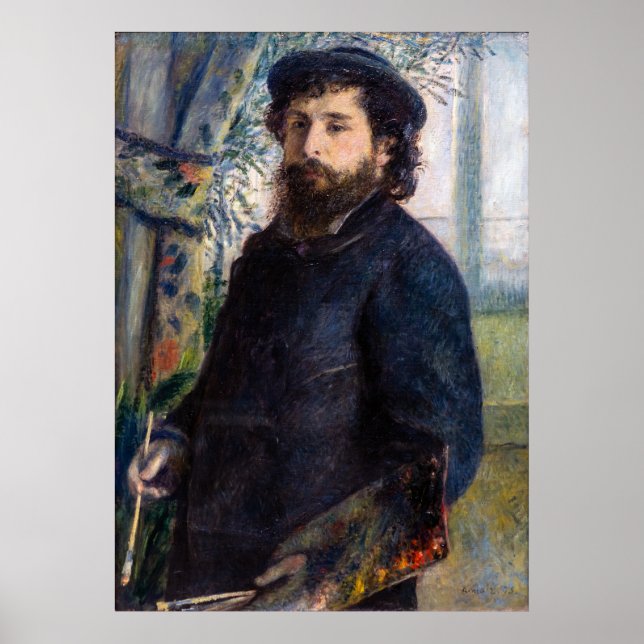 Poster Pierre Auguste Renoir - Retrato de Claude Monet (Frente)