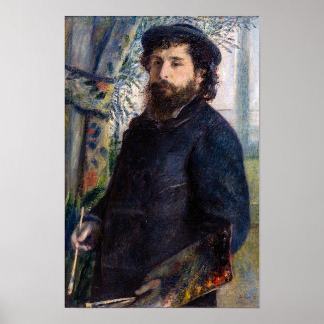 Poster Pierre Auguste Renoir - Retrato de Claude Monet (Frente)