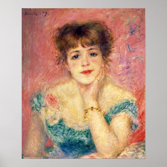 Pôster Pierre-Auguste Renoir Retrato de Jeanne Samary (Frente)