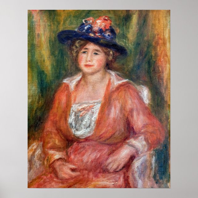 Poster Pierre-Auguste Renoir - Retrato de Mulher Sentada (Frente)
