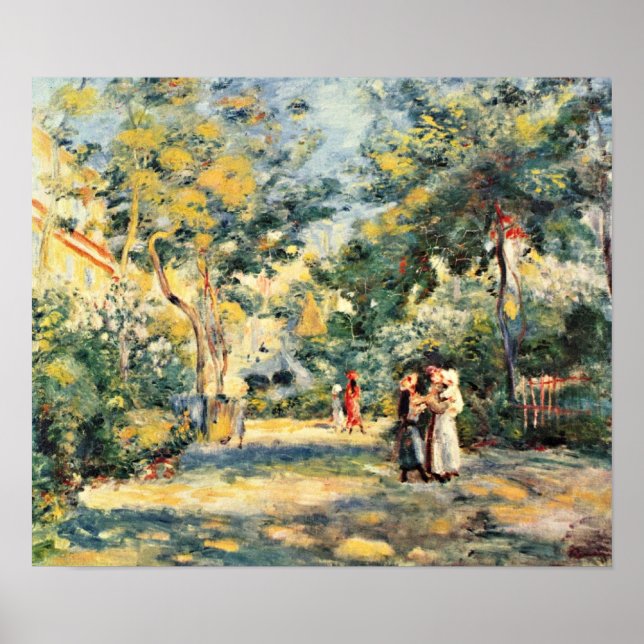 Pôster Pierre-Auguste Renoir - Um Jardim em Montmartre (Frente)