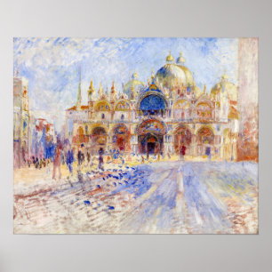 Poster Pierre-Auguste Renoir - Veneza, Piazza San Marco
