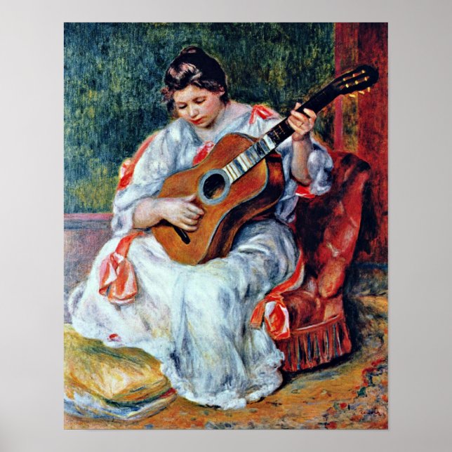 Pôster Pierre-Auguste Renoir - violão (Frente)