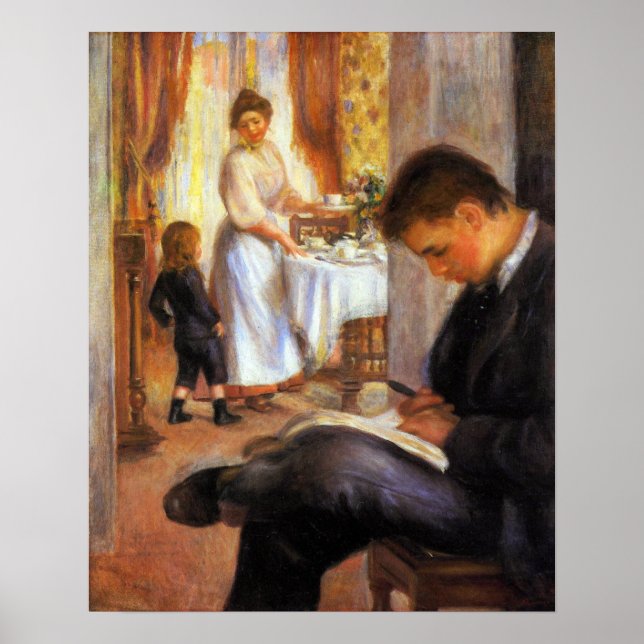 Poster Pierre Renoir - Café da manhã em Berneval (Frente)