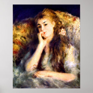 Poster Pierre Renoir - retrato de uma menina nos