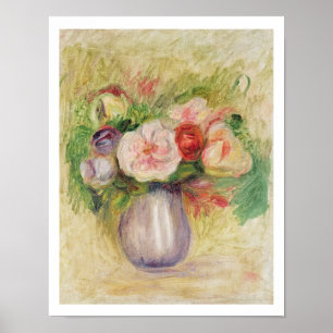 Poster Pierre um vaso de Renoir   das flores