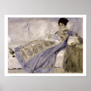 Pôster Pierre uma senhora Monet de Renoir em um sofá