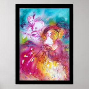 Pôster Pierrot e Arlecchina