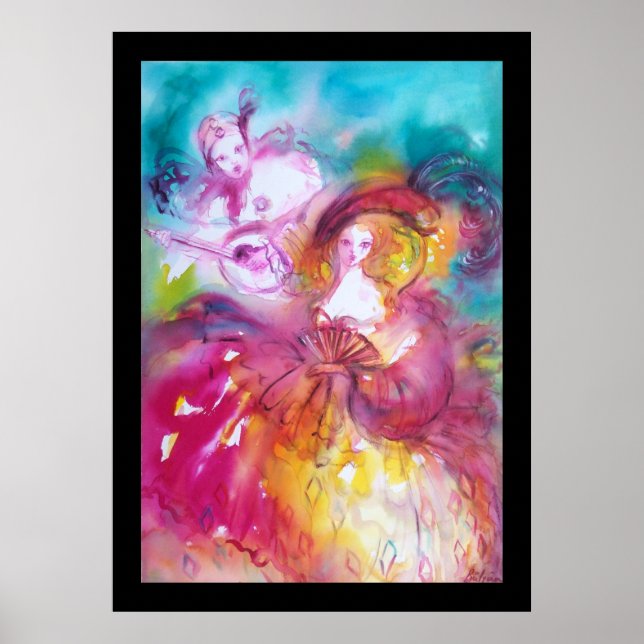 Pôster Pierrot e Arlecchina (Frente)