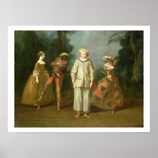 Pôster Pierrot e Harlequin (Frente)