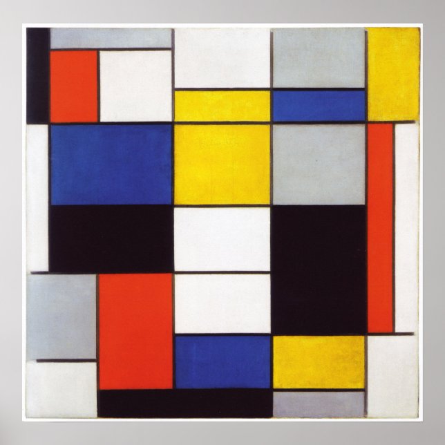 Poster PIET MONDRIAAN - Composição A 1923 (Frente)