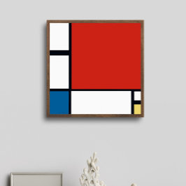 Poster Piet Mondrian - Abstrato Geométrico de Composição
