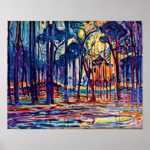 Pôster Piet Mondrian - Bosque perto de Oele Pintura de Ar