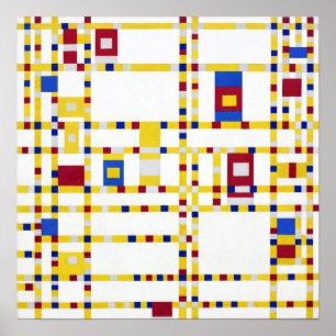 Pôster Piet Mondrian Broadway Boogie Woogie