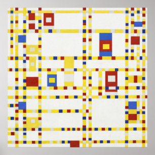 Poster Piet Mondrian Broadway Boogie Woogie Familiar Pain