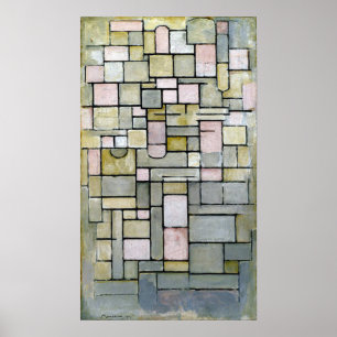 Poster Piet Mondrian Composition 8