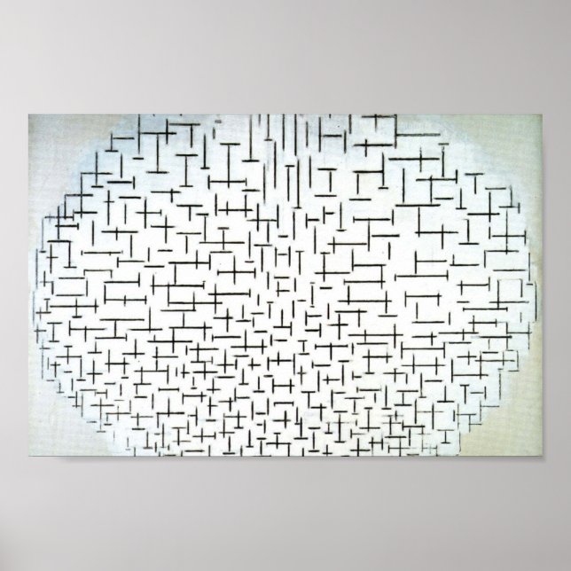 Pôster Piet Mondrian Modern Art (Frente)