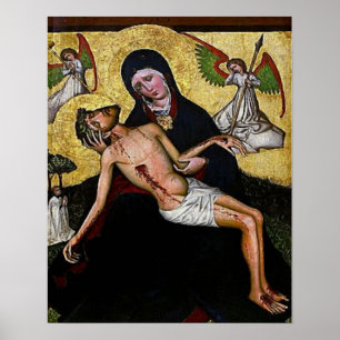 Poster Pieta Jesus Crucifixion Lamentação Virgem Maria 04