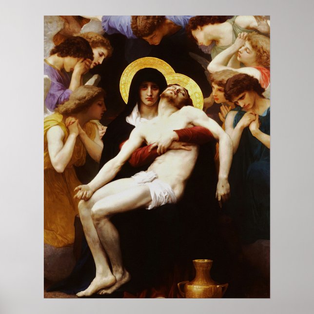Poster Pieta Jesus Crucifixion Lamentando Virgem Maria (Frente)