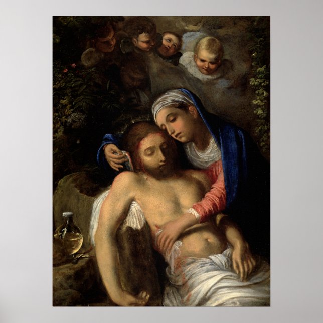 Poster Pietà (Maria e Jesus) (por Adam Elsheimer) (Frente)